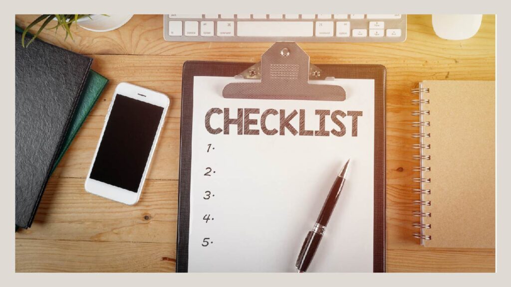 Checklist page