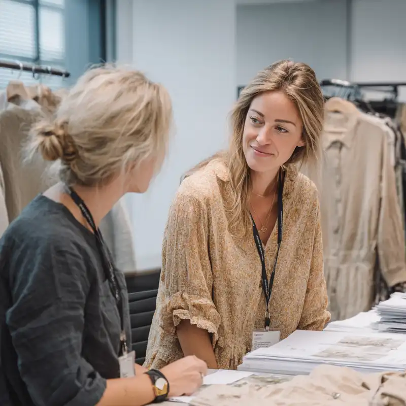 two buyers having a discussion